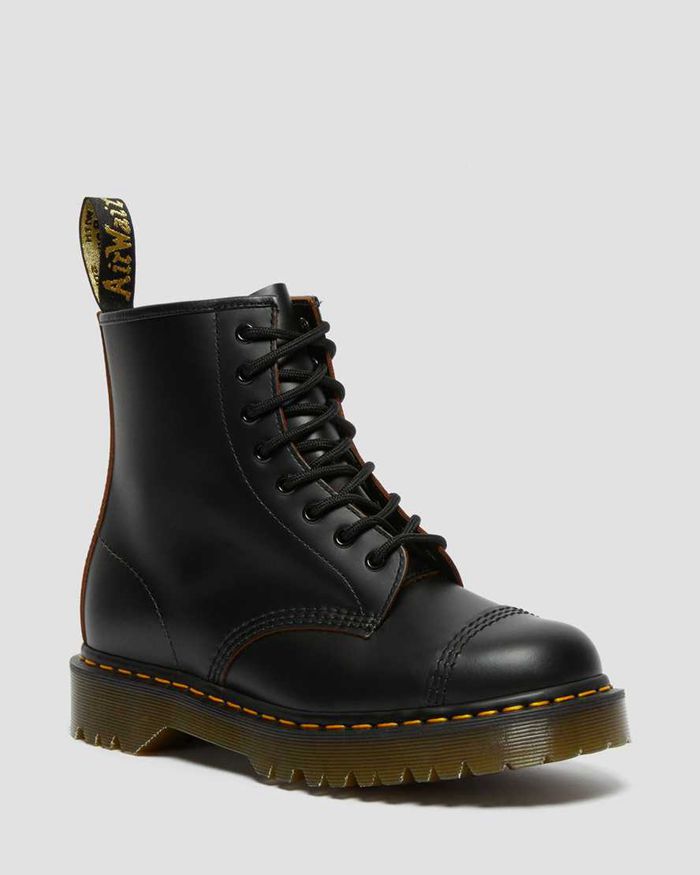 Dr Martens Vintersko Dame Svart 1460 Bex Made In England Toe Cap Lace Up 8436UIQJF